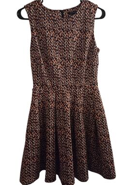 Eva Longoria Patterned Fit & Flare Dress
